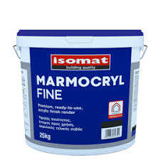 Ακρυλικός Σοβάς 25kg Marmocryl Fine Λευκός Θερμοπρόσοψης 1,5mm